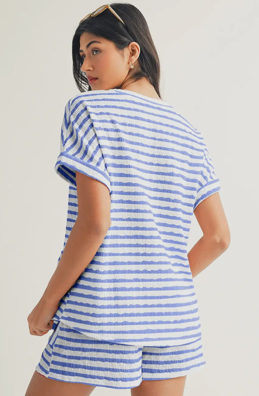 Seaside Stripes Shorts Set